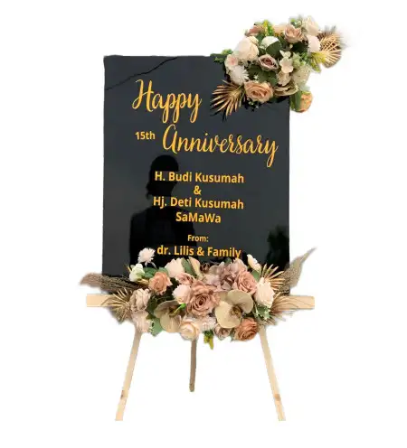 Papan Bunga Akrilik Pegantenan